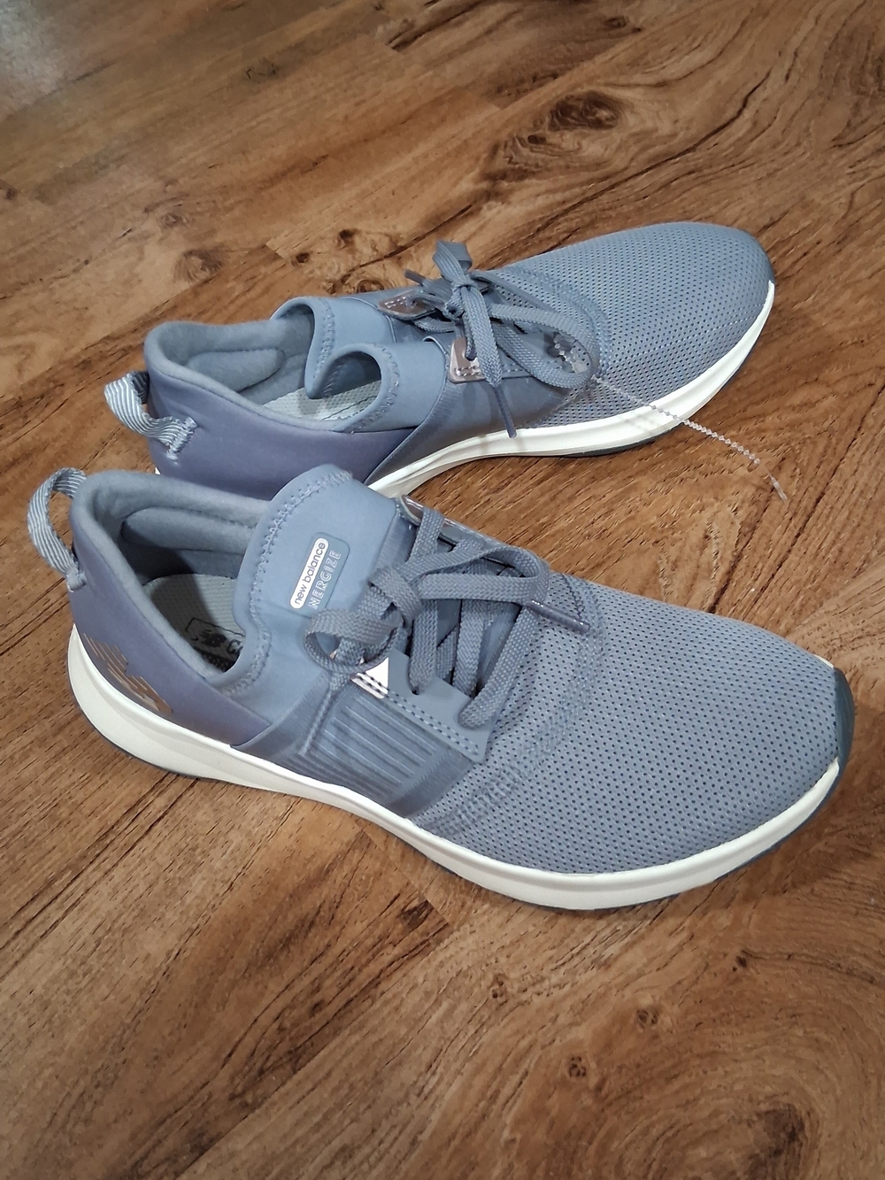 New Balance Women's Light Grey Mesh Athletic Sneaker
